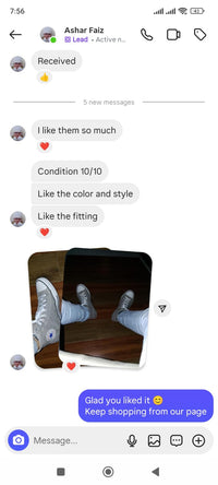 Customer message