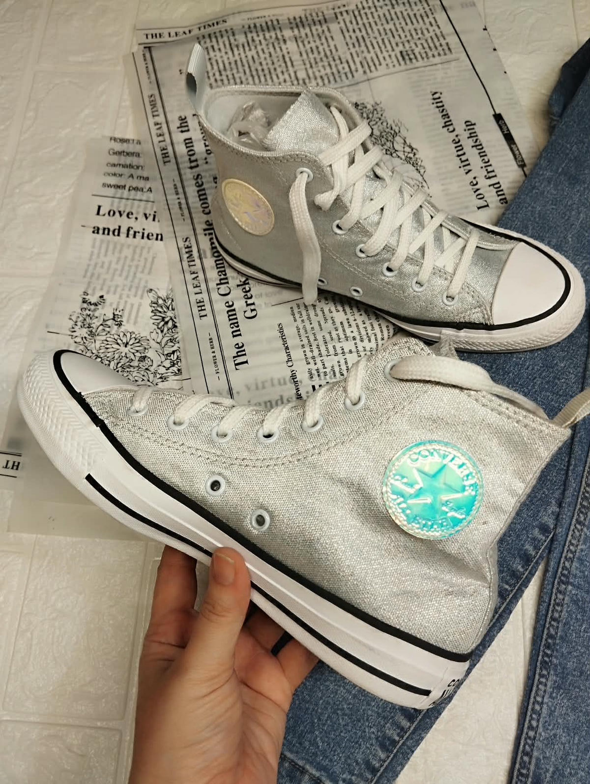 Glitter Holographic Converse