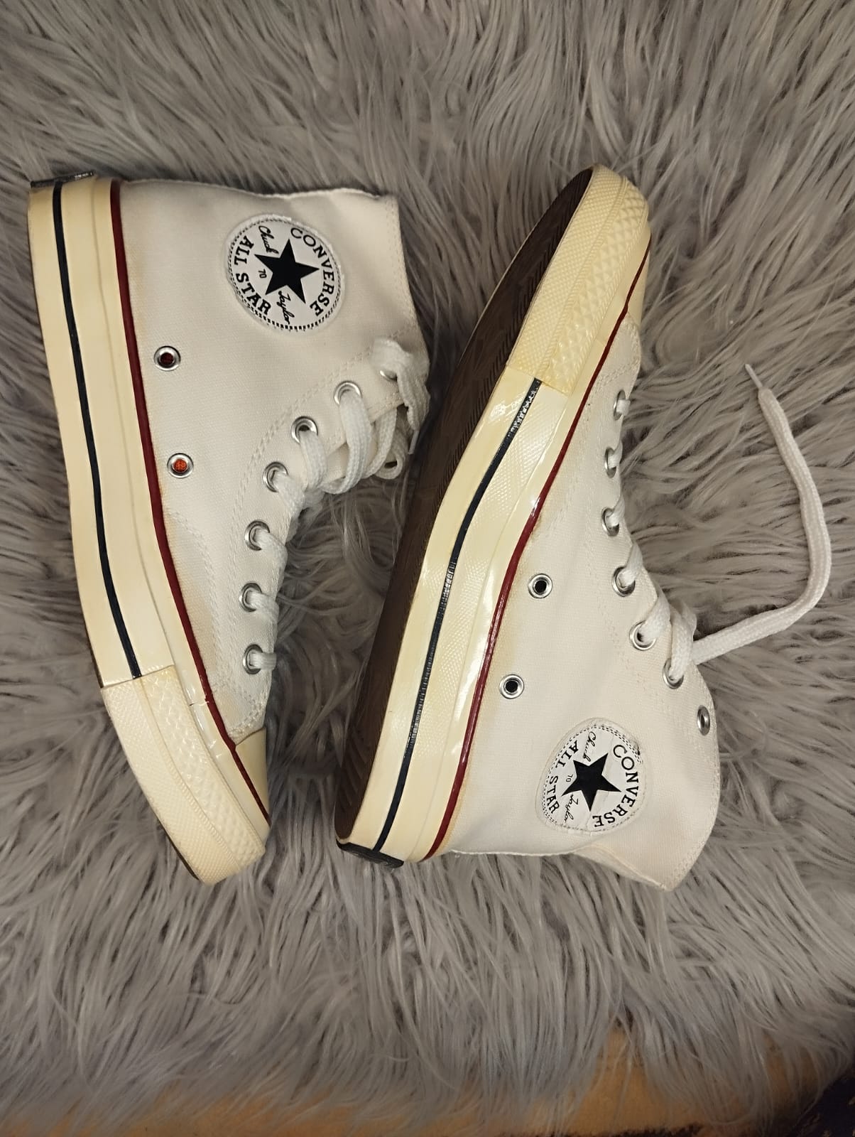 White high rise taylor chuck