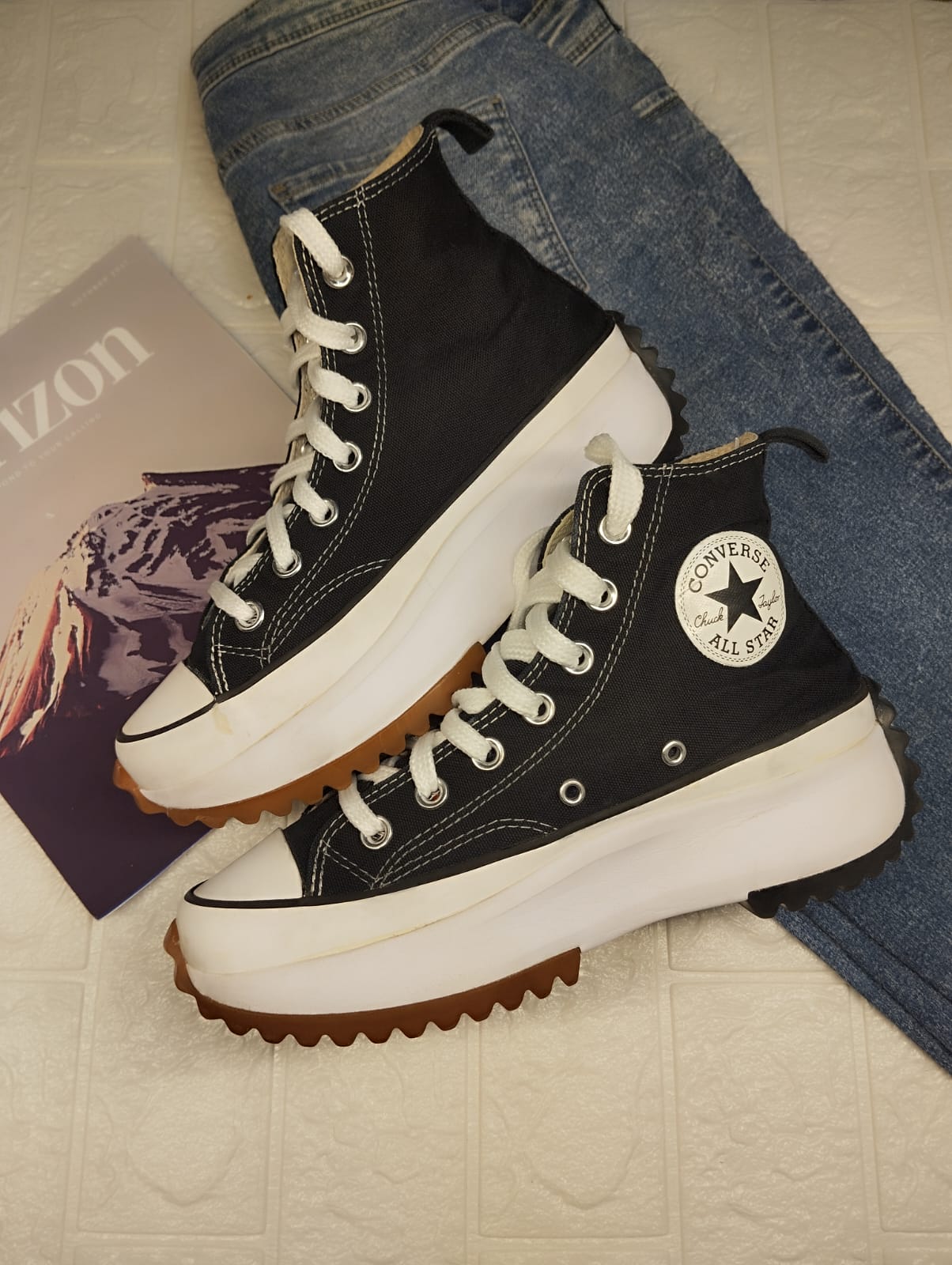 Black high rise chunky