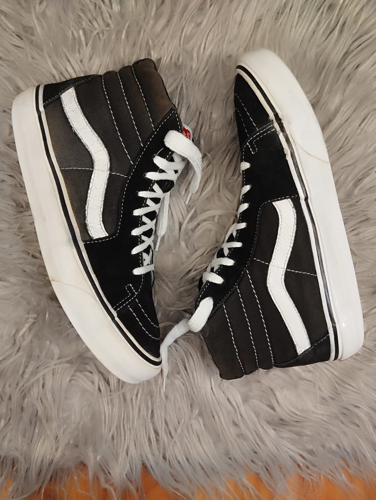 Black high rise vans