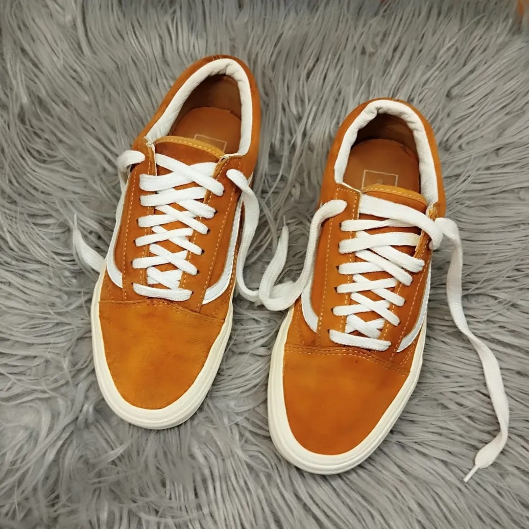 Orange low rise vans