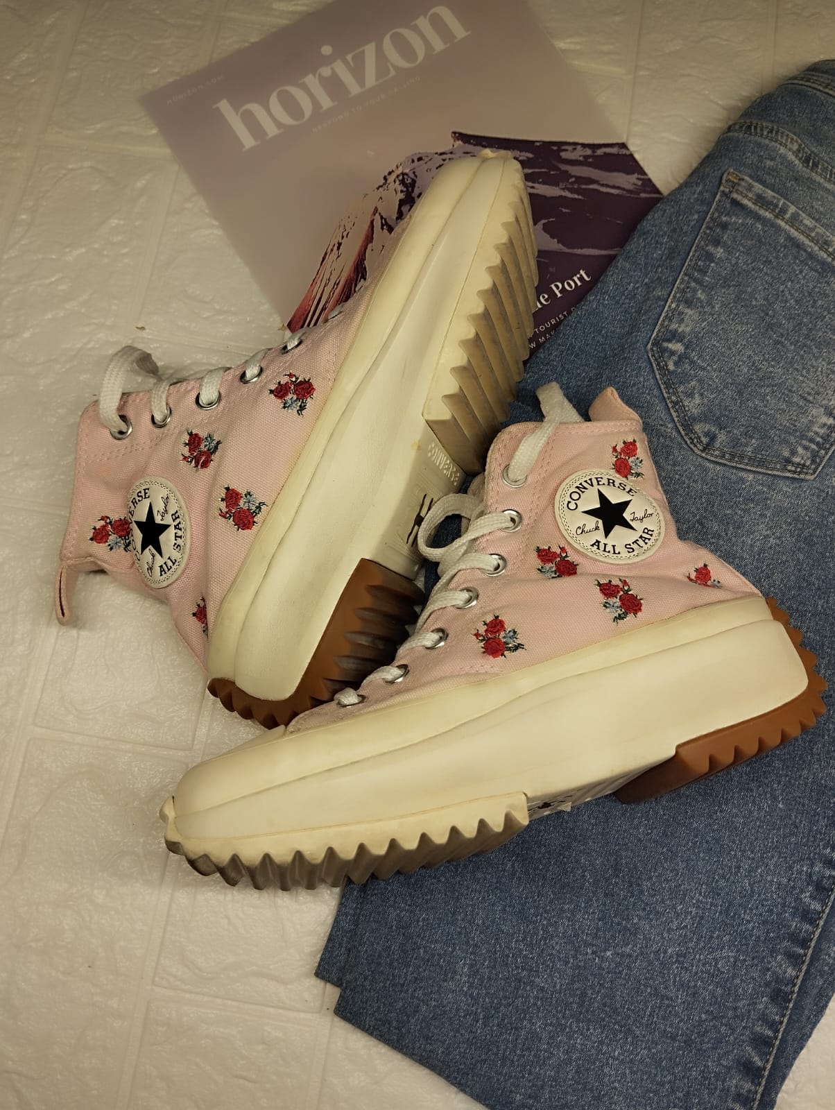 Pink high rise chunky