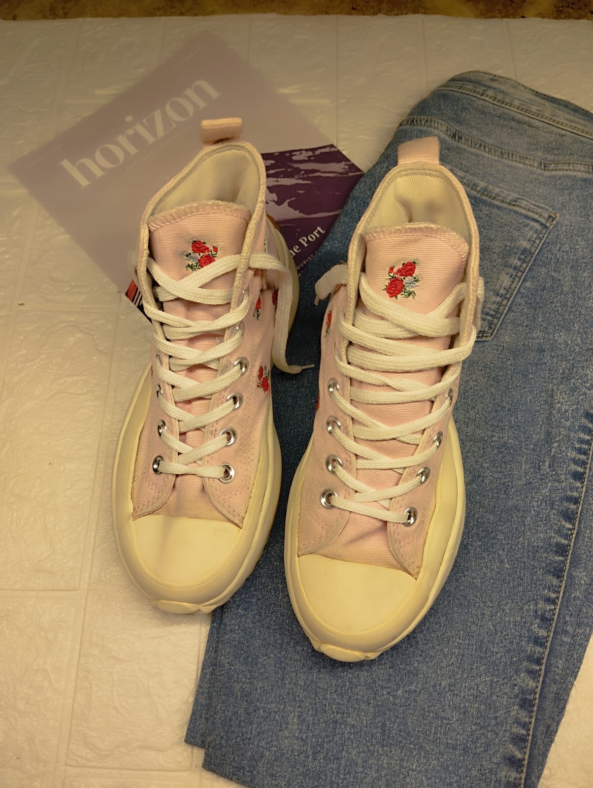 Pink high rise chunky