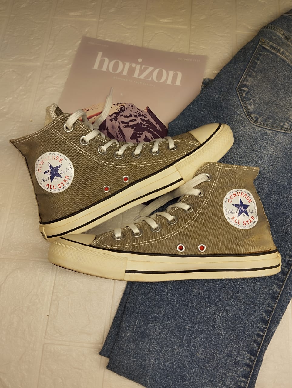 Green high rise converse