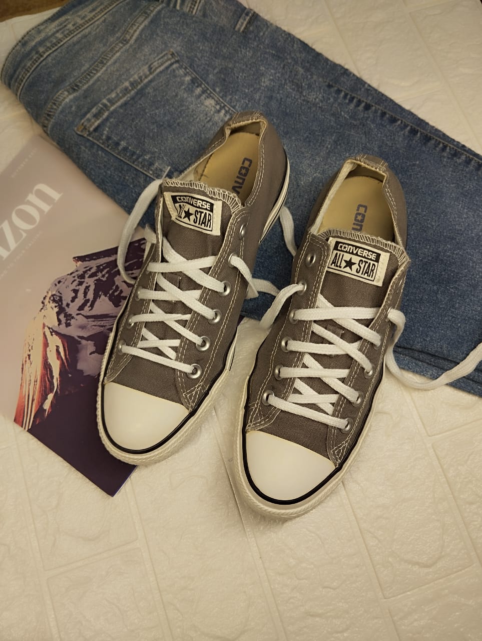 Grey low rise converse