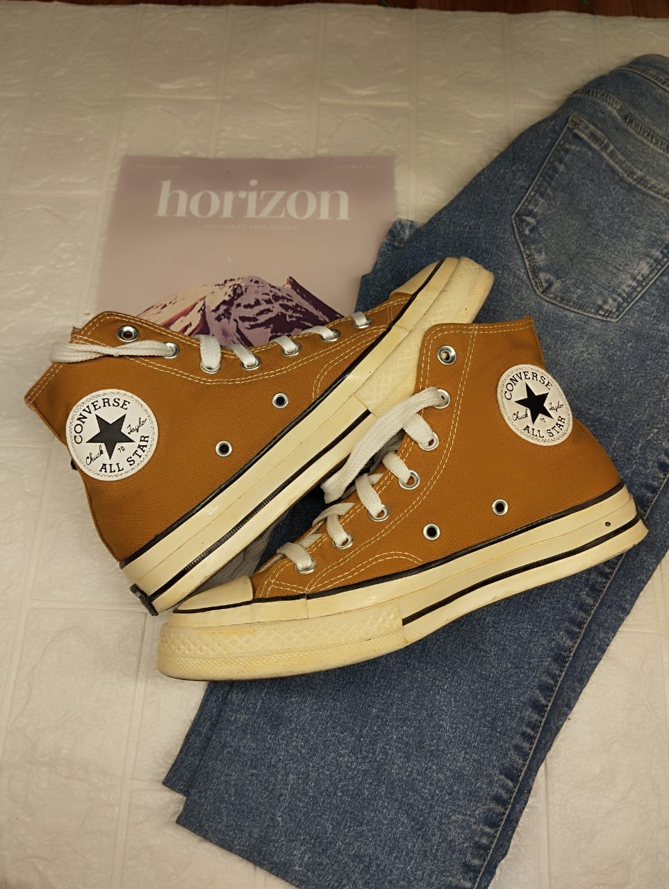 Yellow high rise taylor chuck