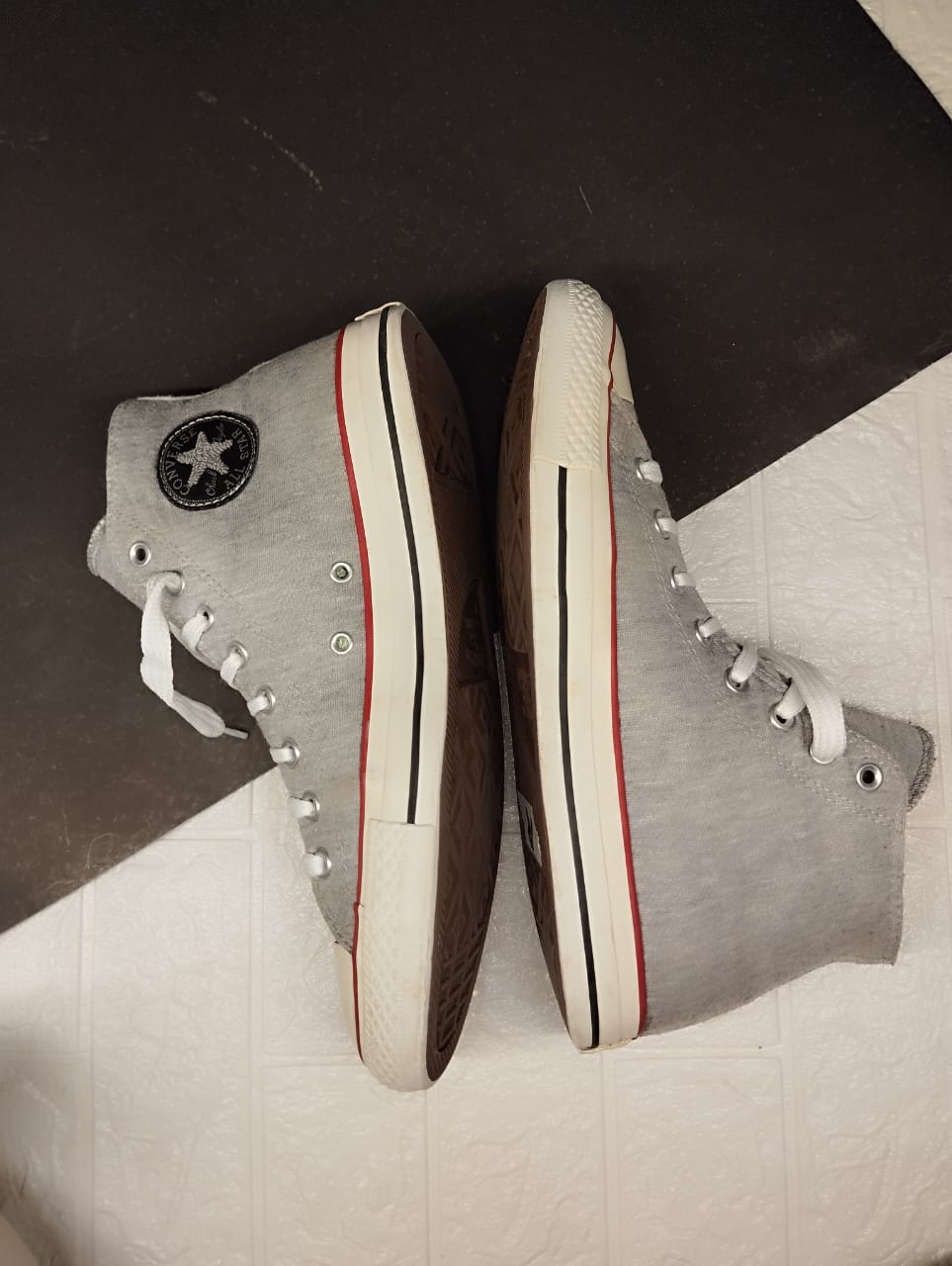 Grey high rise converse