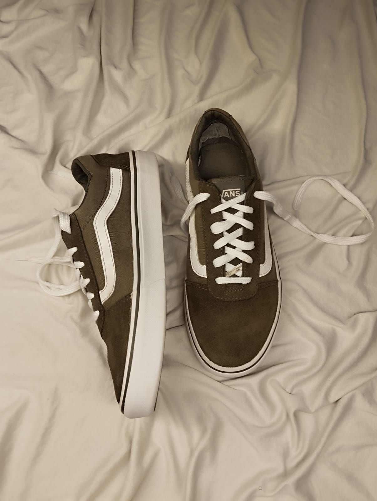 Green low rise vans