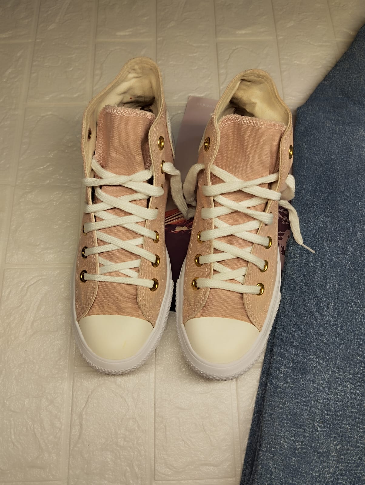 Pink high rise converse