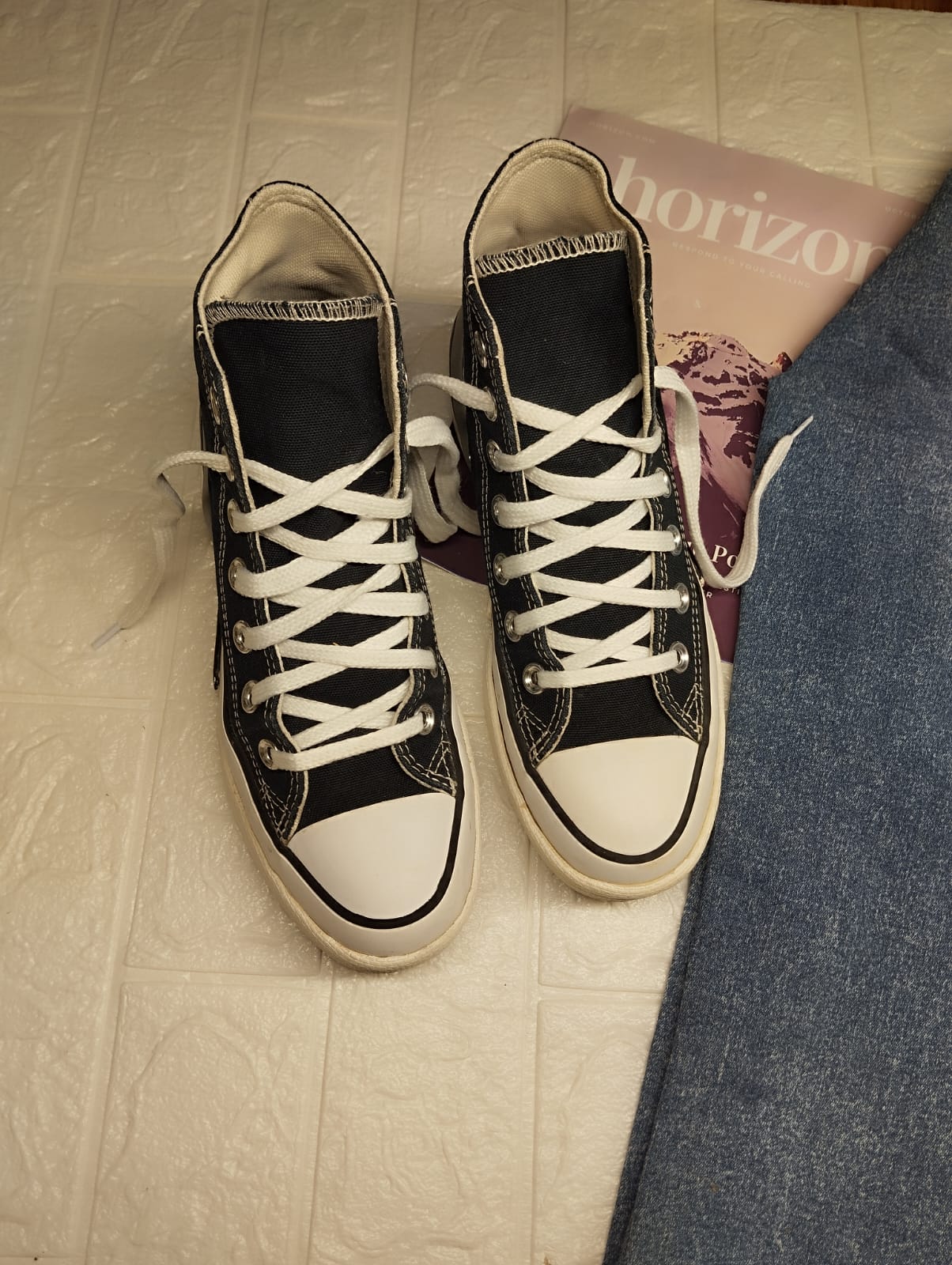 Black zebra print chunky