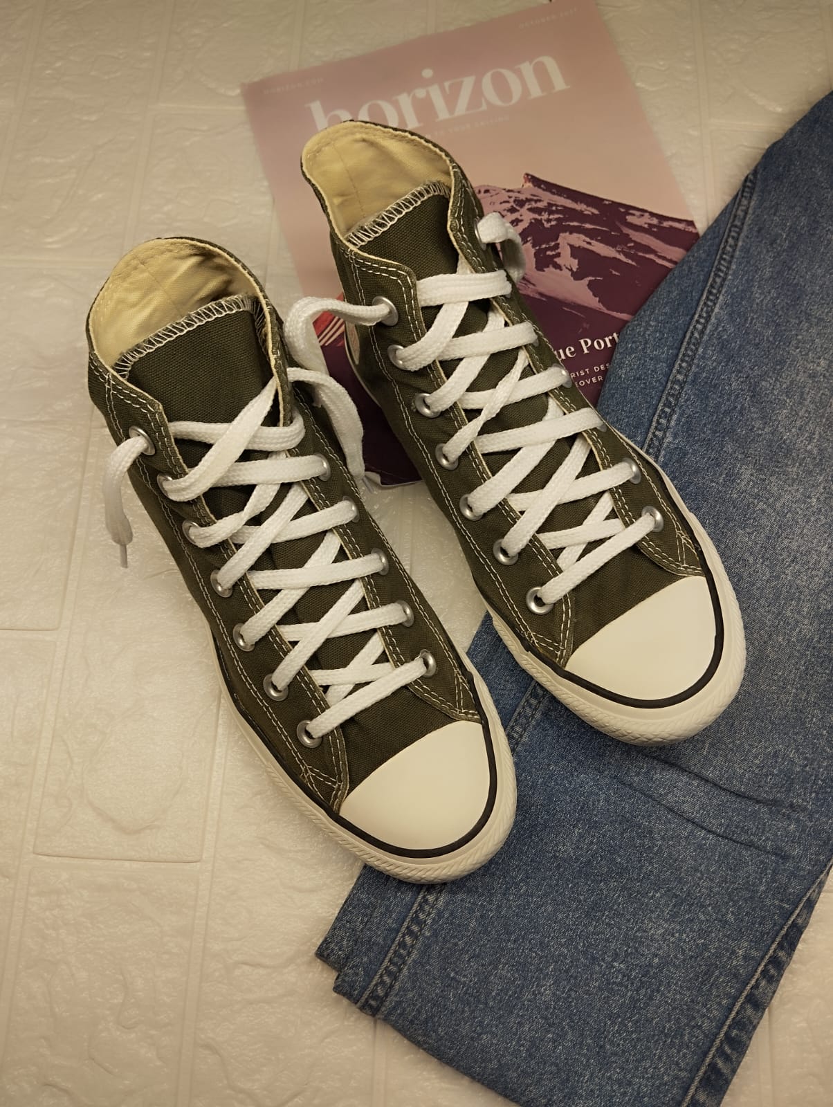 Green high rise converse