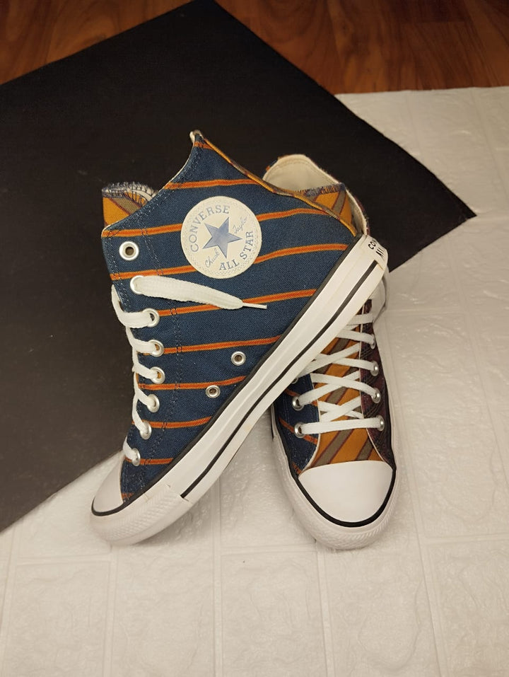 Multi color high rise converse