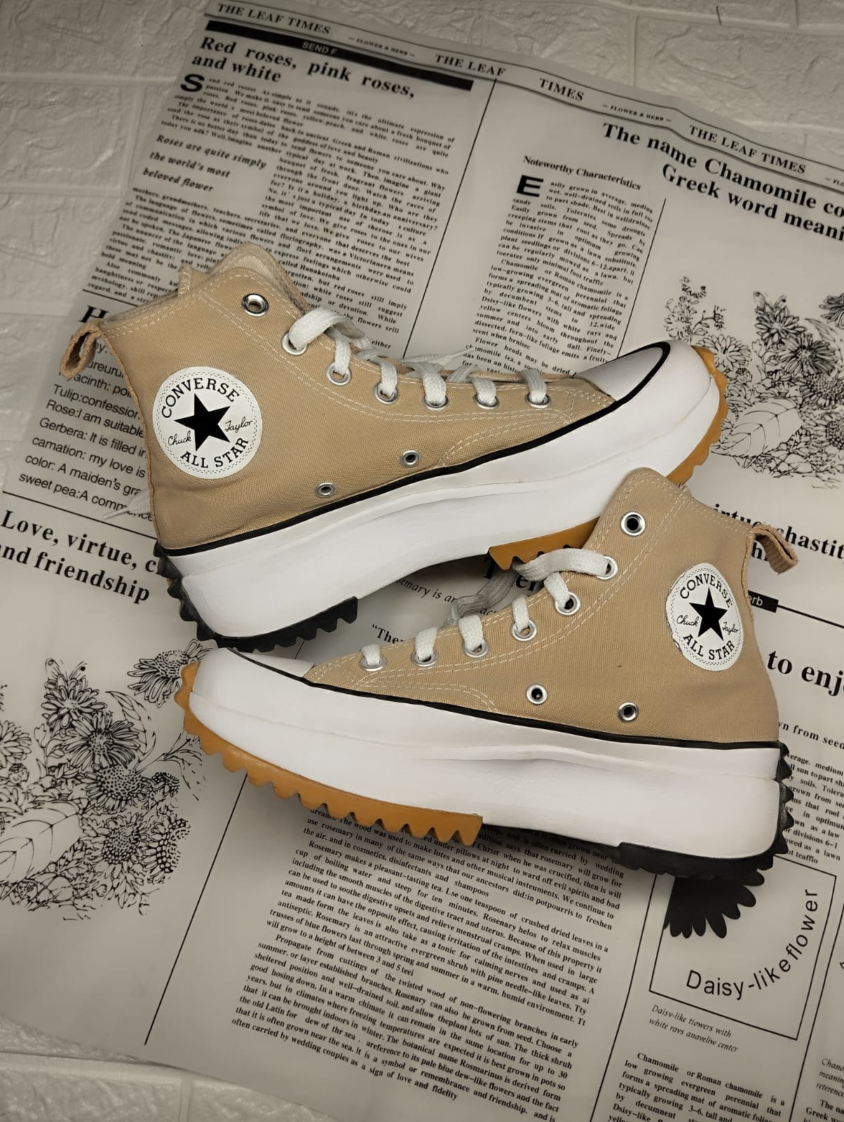 Beige high rise chunky