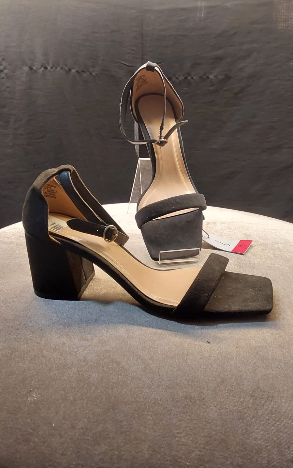 Black block heel