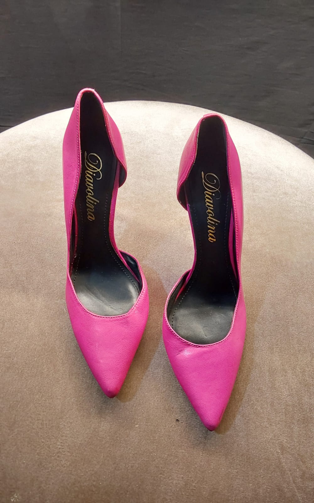 Pink pointy heel
