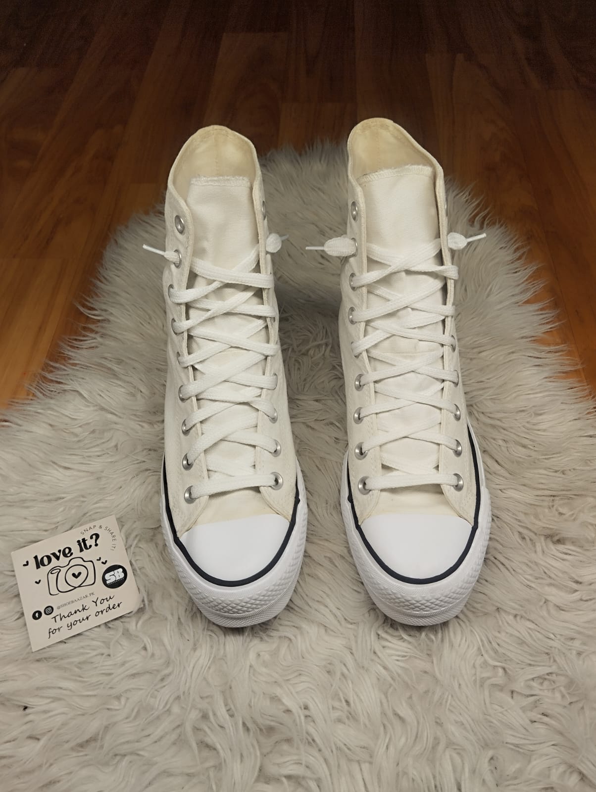 XXL white high rise platform