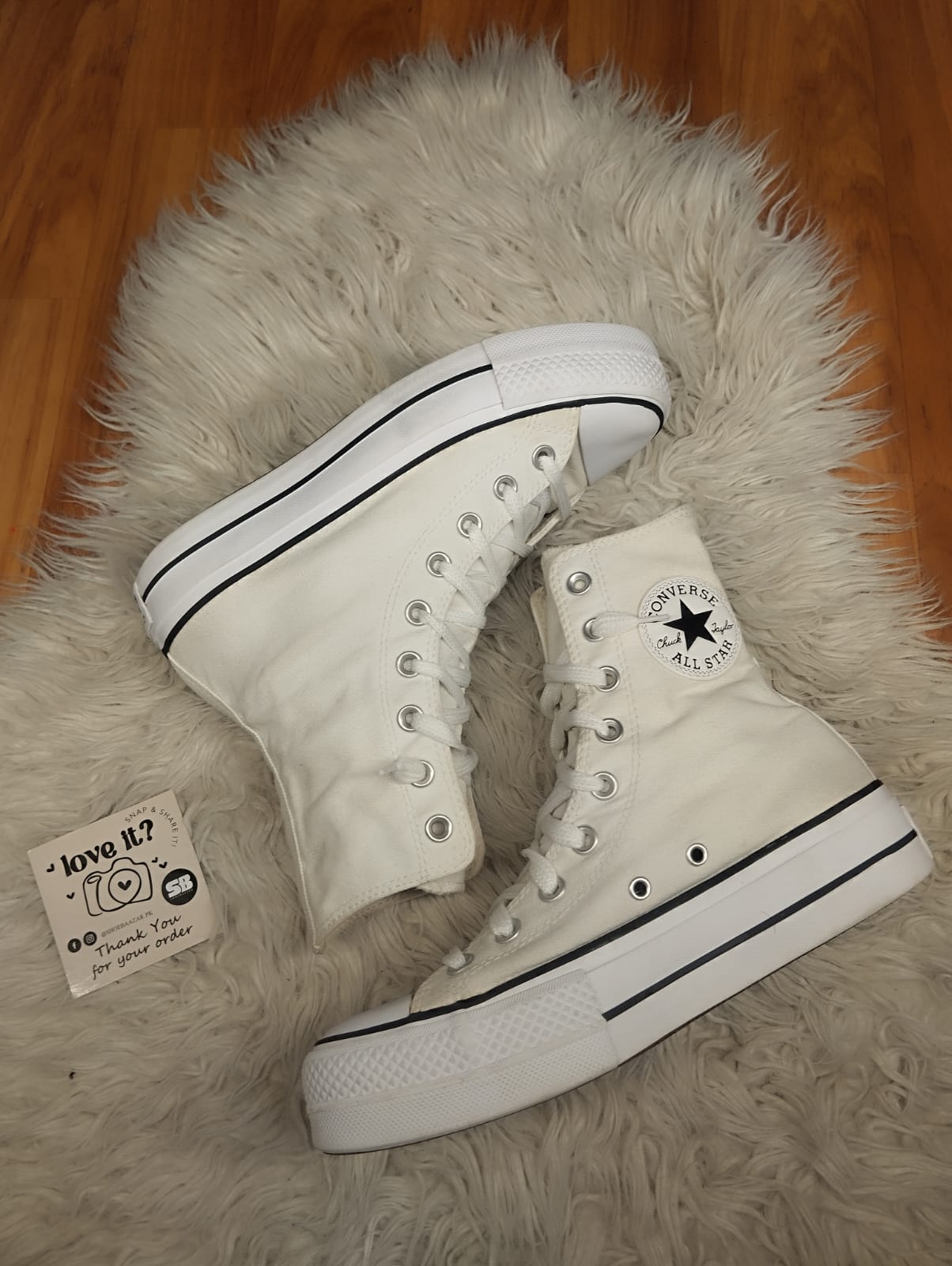 XXL white high rise platform