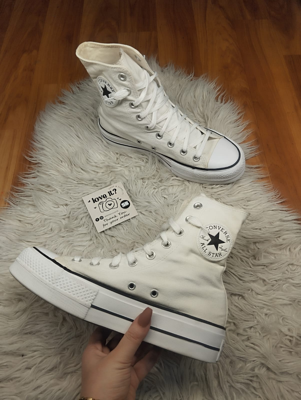 XXL white high rise platform