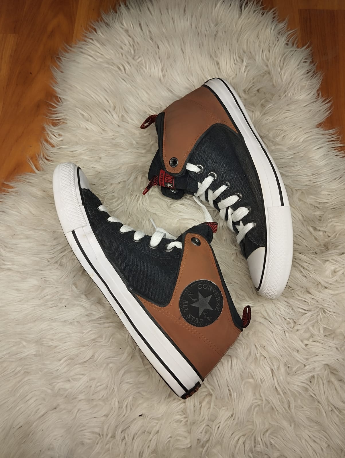 Brown ankle cut converse
