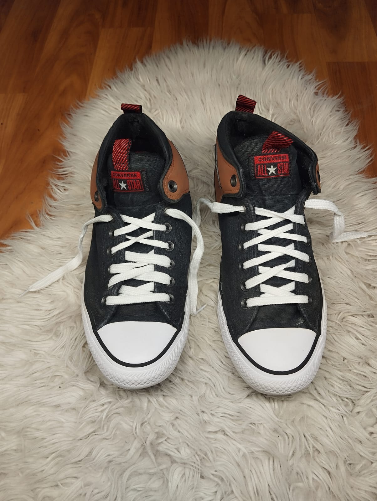 Brown ankle cut converse