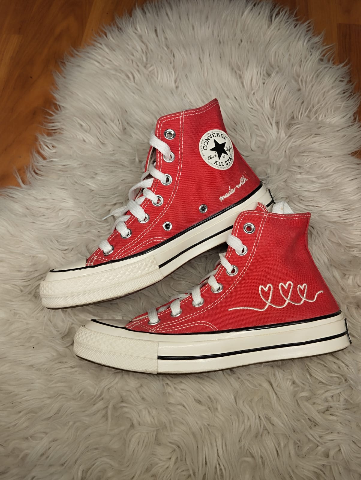 Red heart high rise taylor chuck