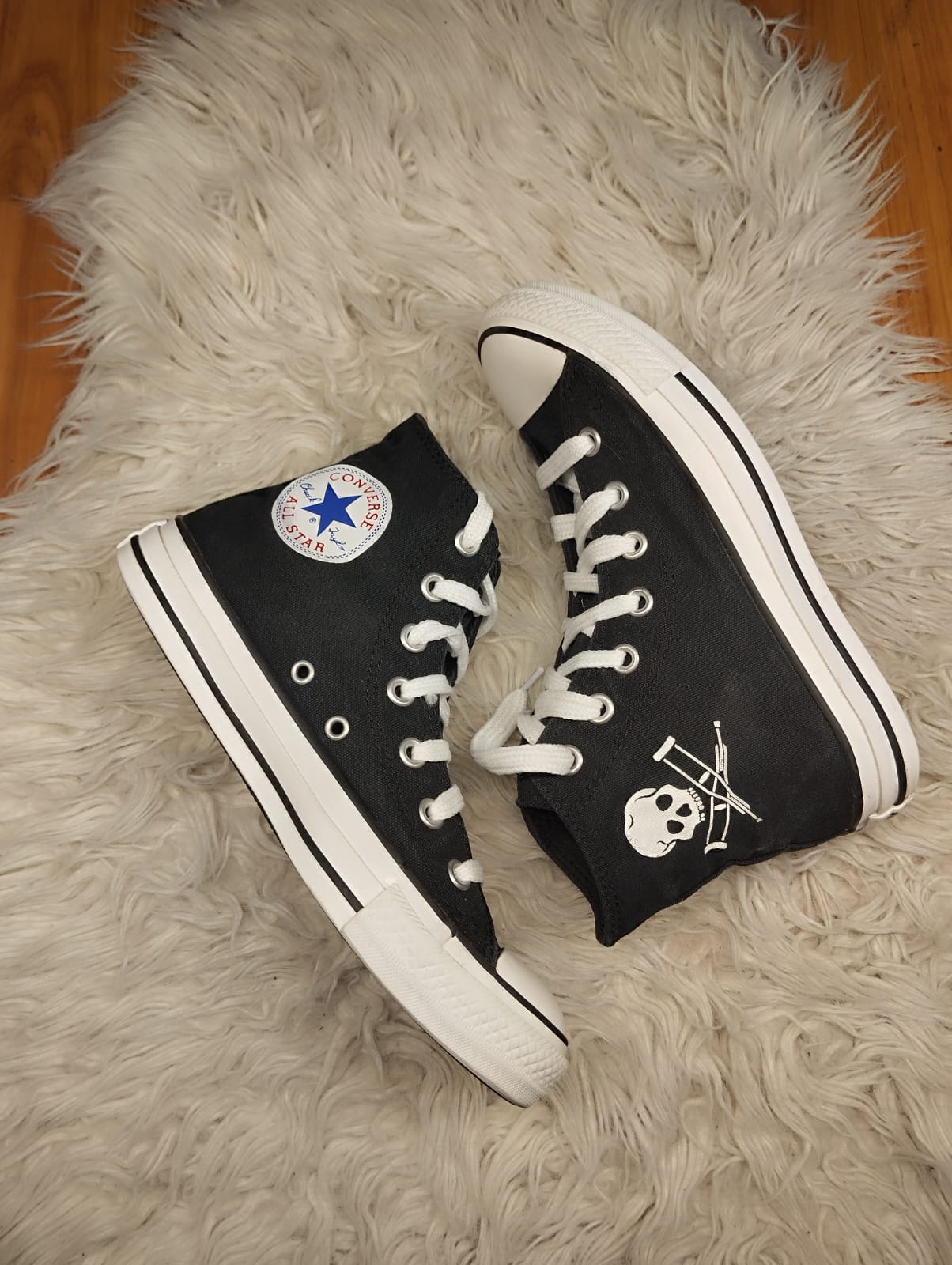Black skeleton high rise converse