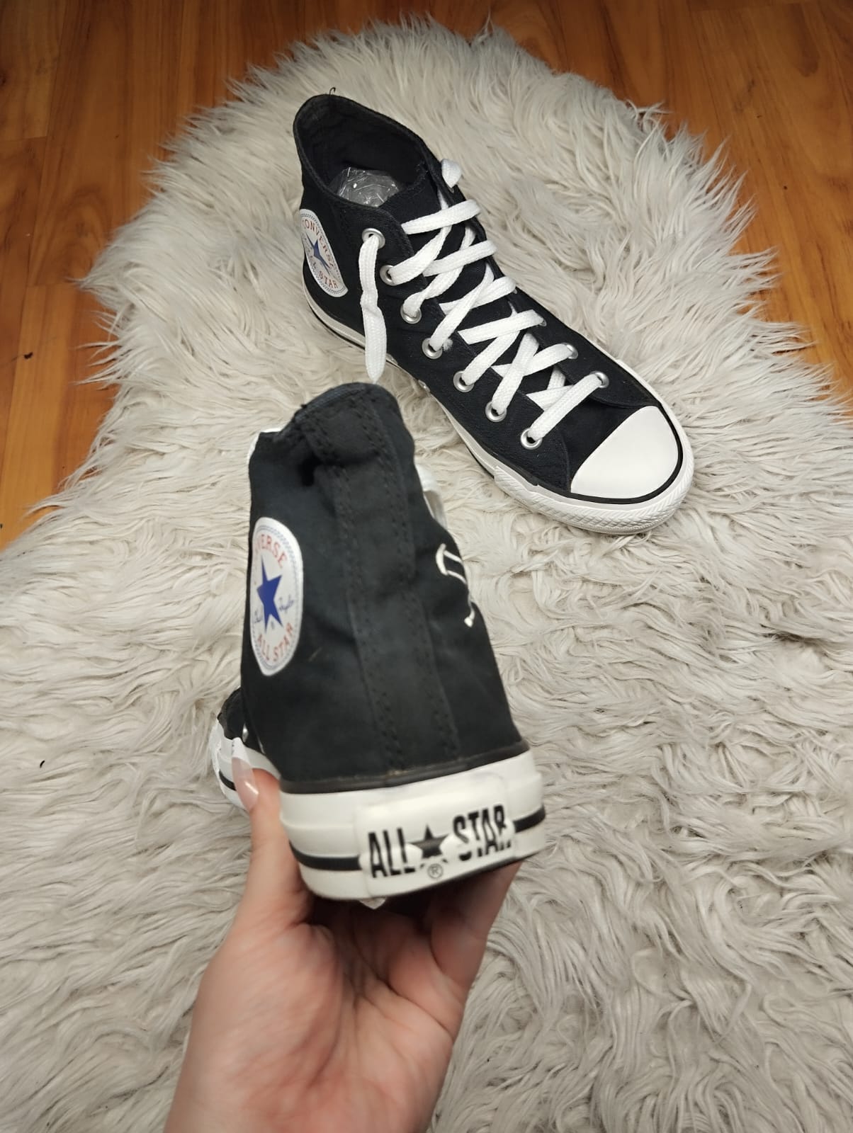 Black skeleton high rise converse