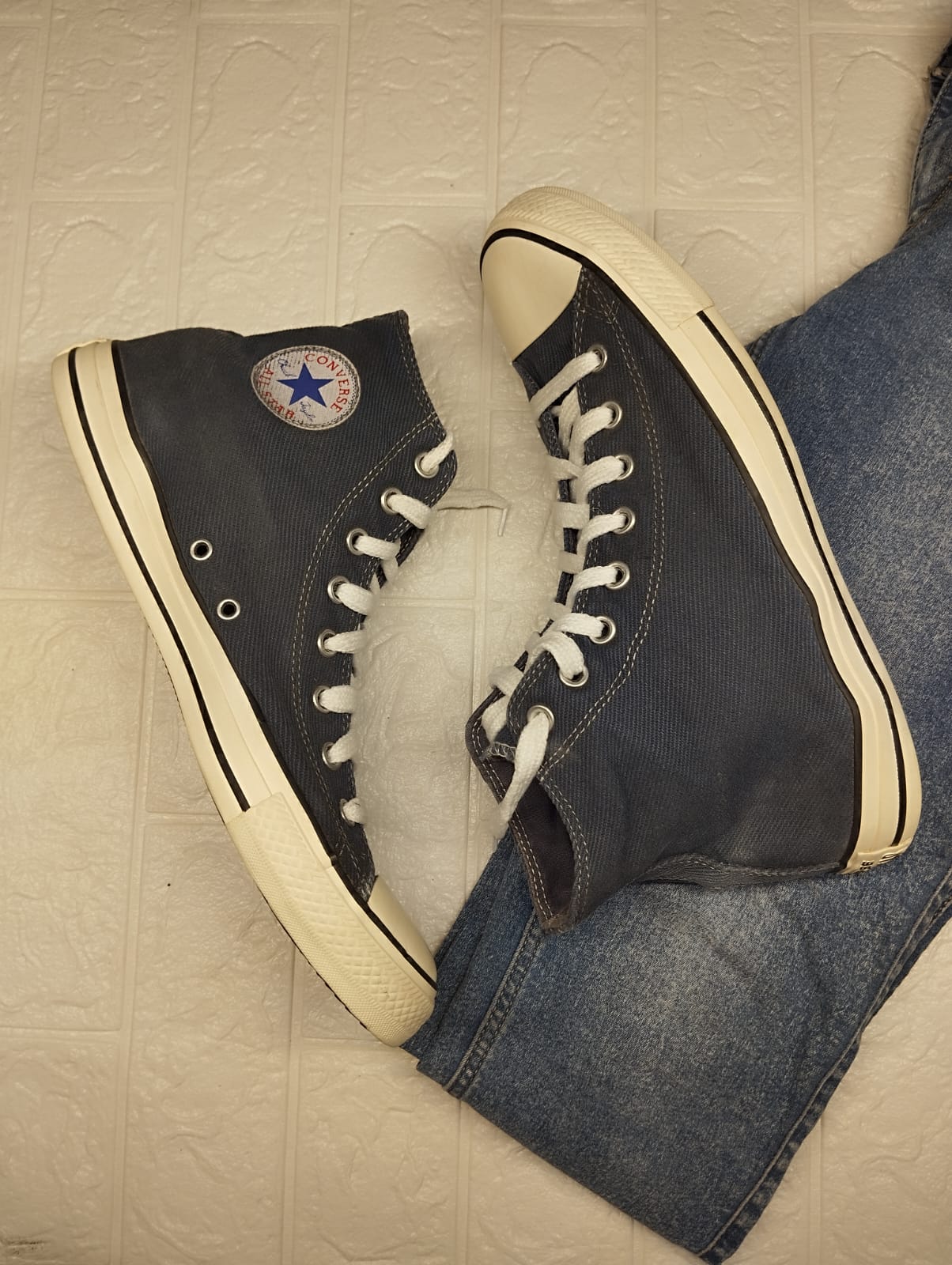 Jeans blue high rise converse