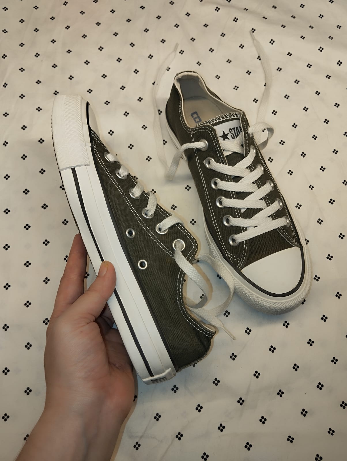 Green low rise converse
