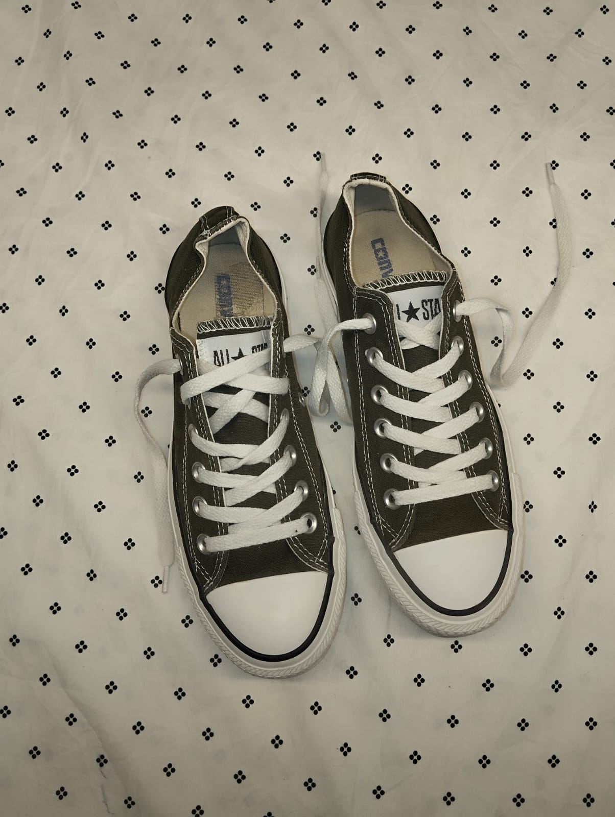 Green low rise converse