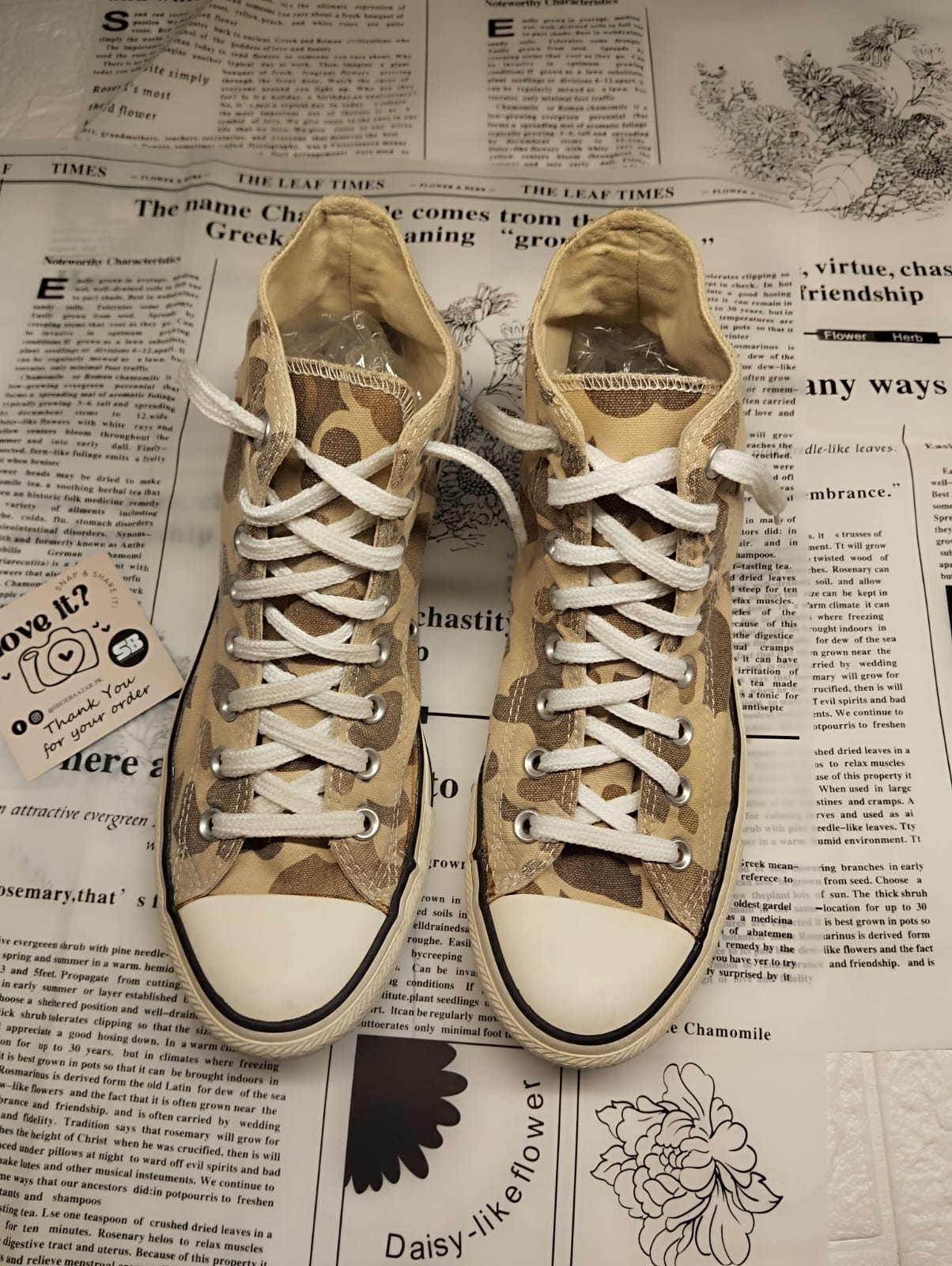 Army print high rise converse