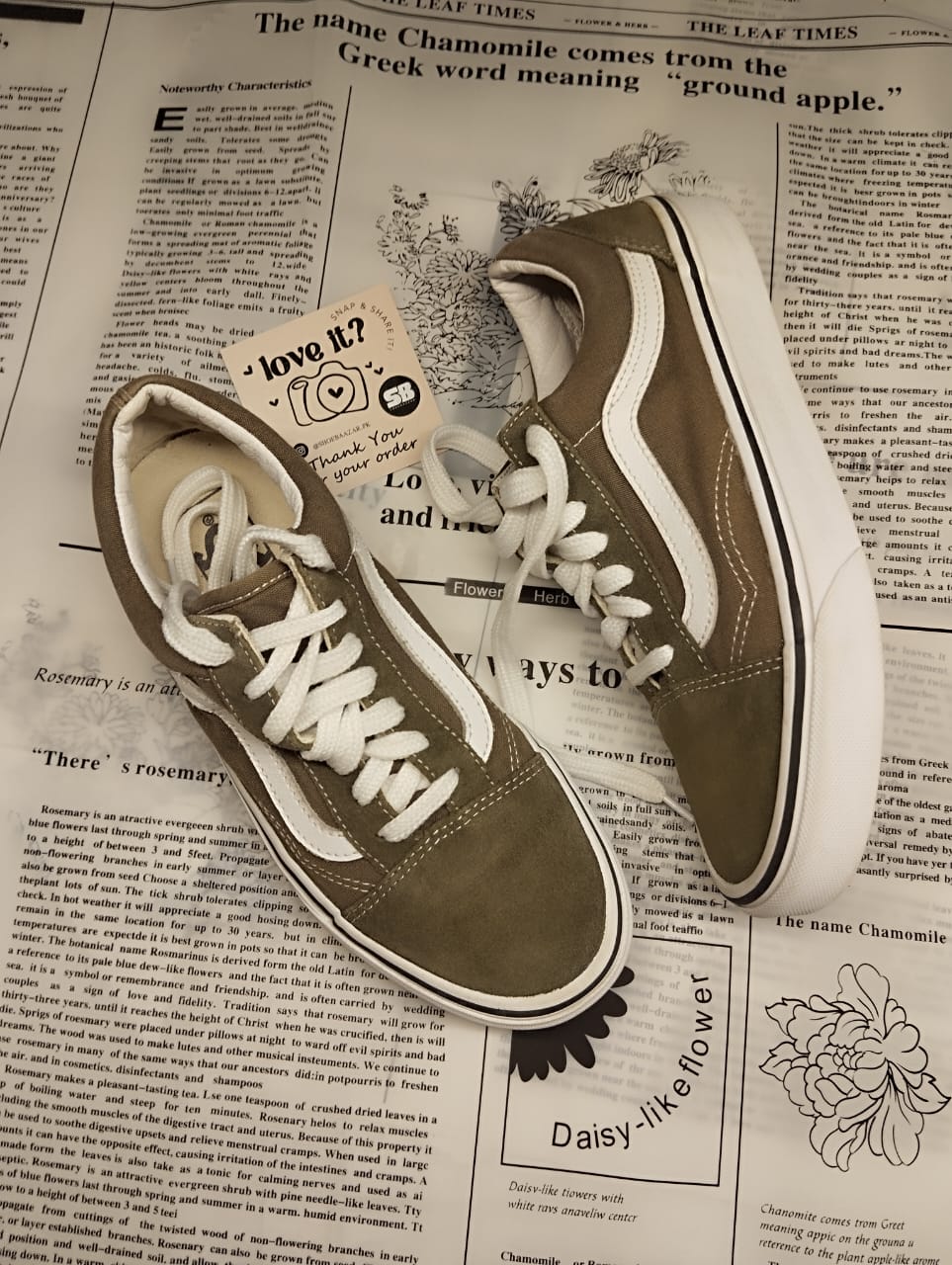 Green low rise vans