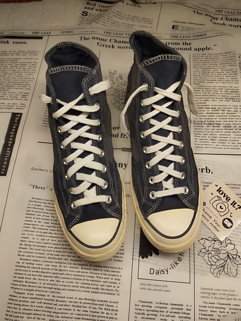 Navy blue high rise taylor chuck