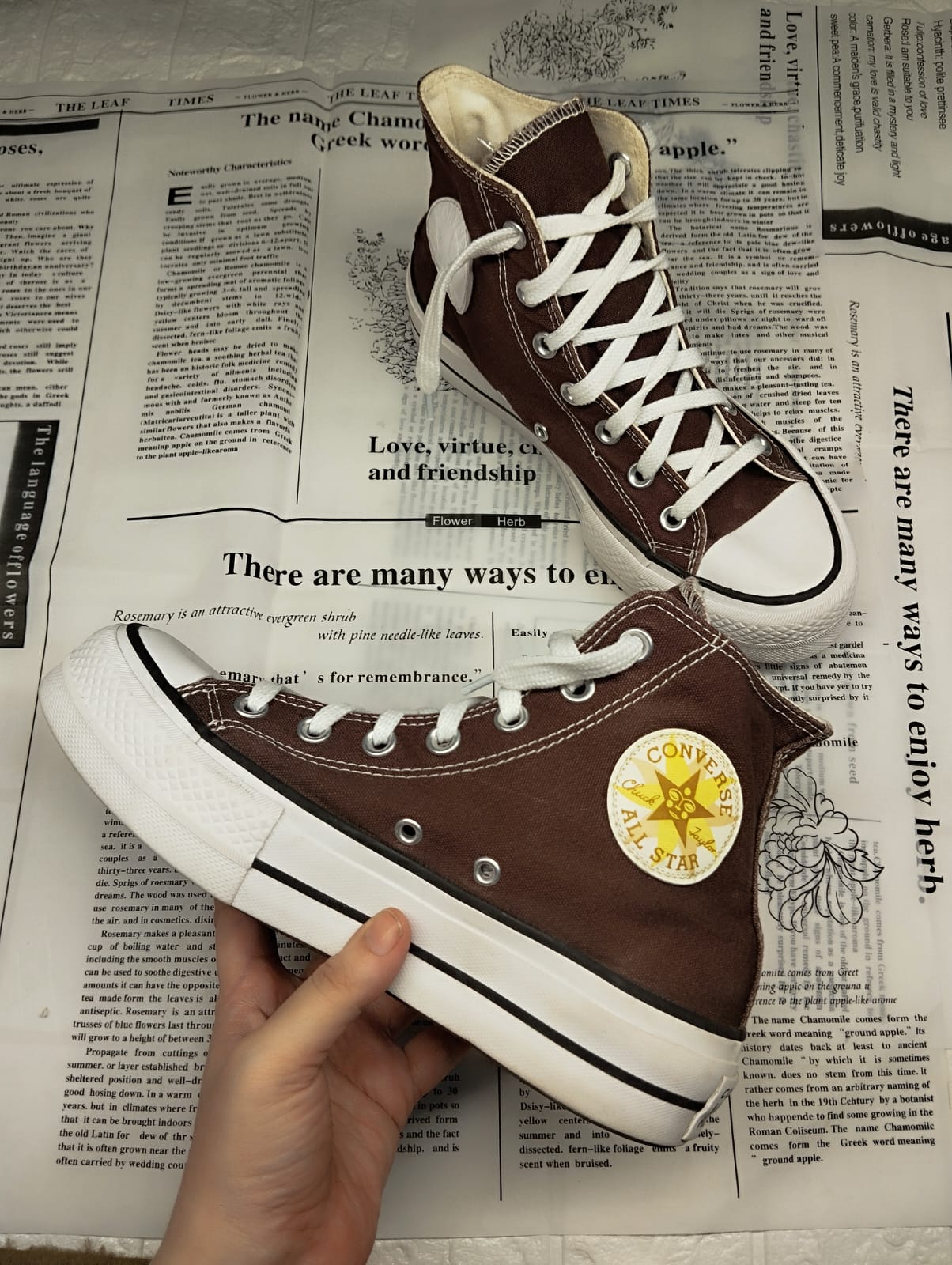 Brown high rise platform