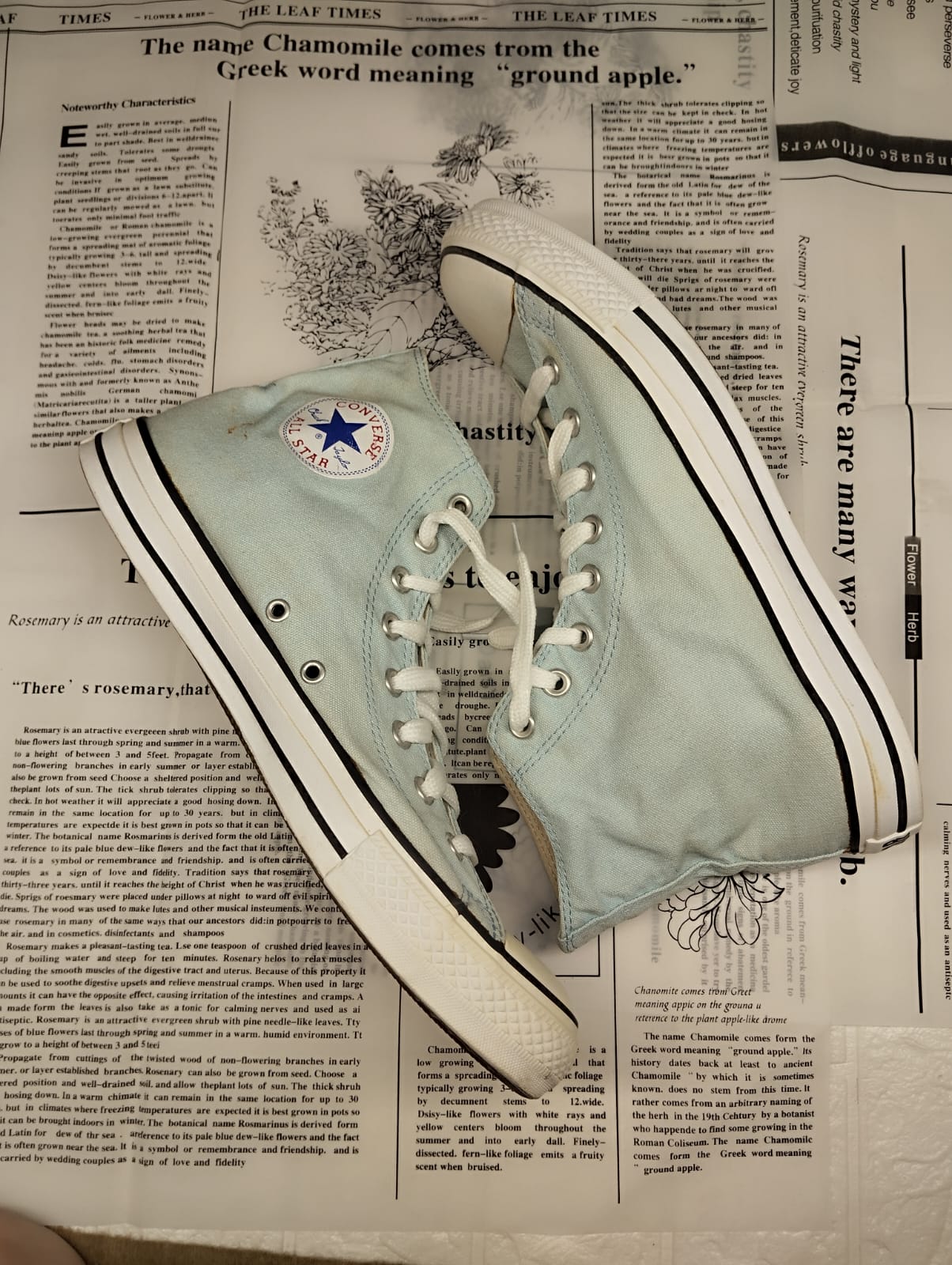 Sky blue high rise converse