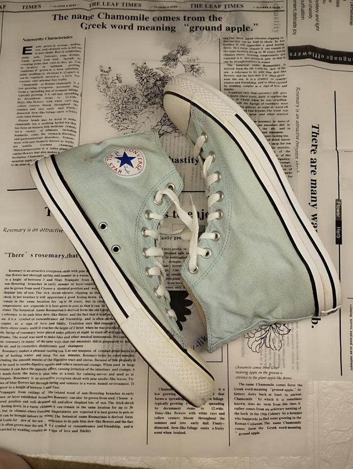 Sky blue high rise converse