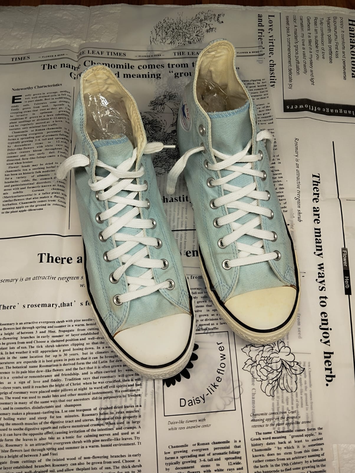 Sky blue high rise converse
