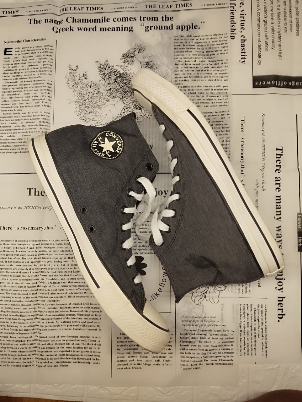 Grey high rise converse