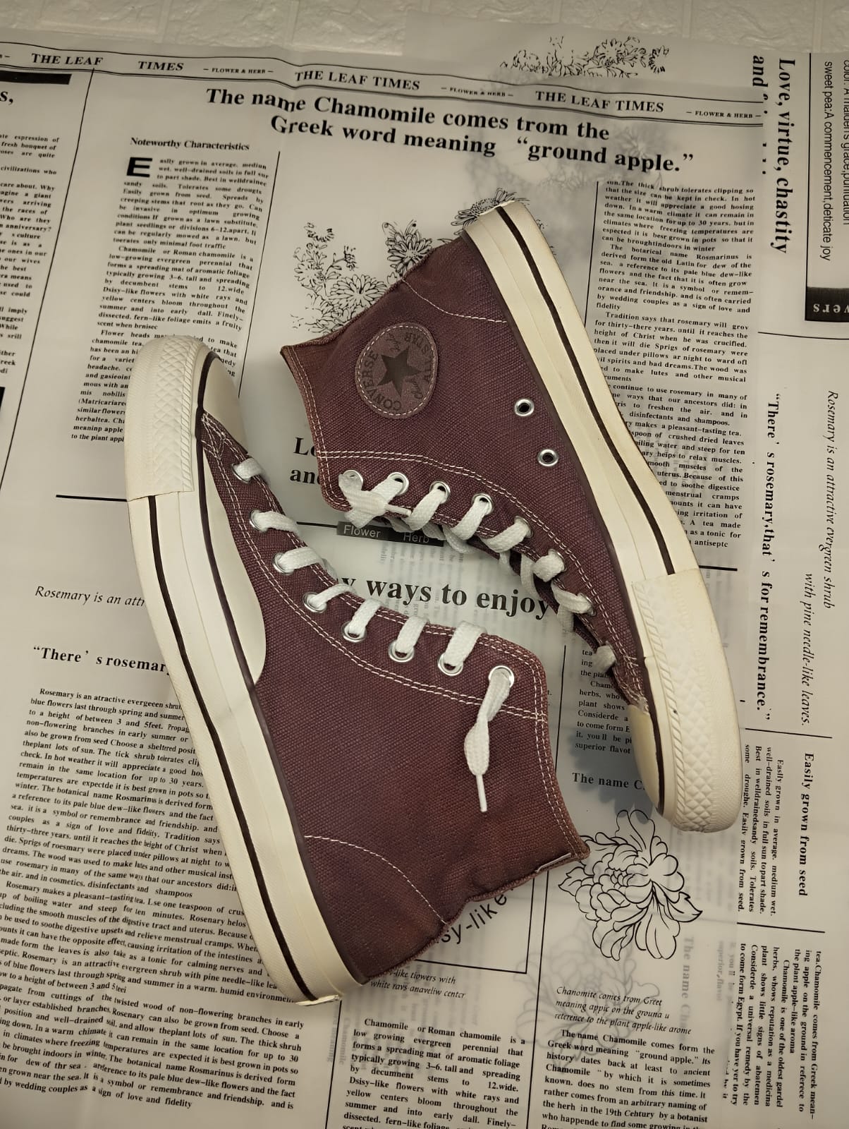 Maroon high rise taylor chuck
