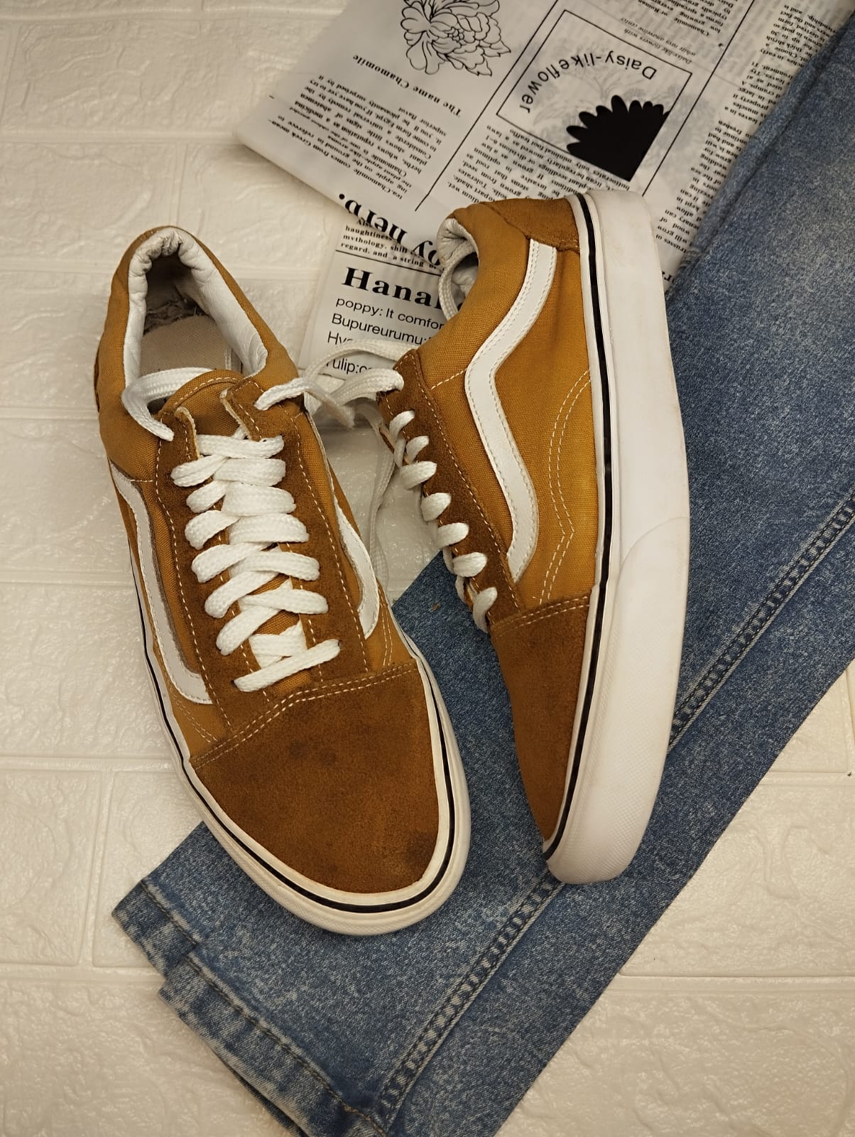 Brown low rise vans