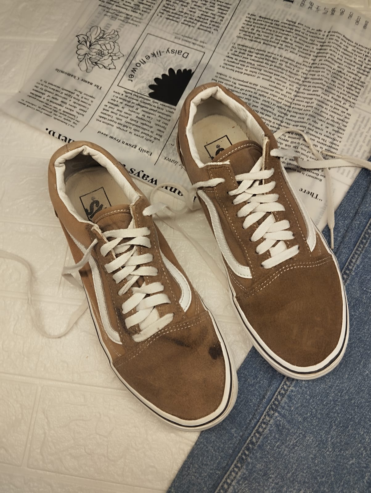 Brown low rise vans