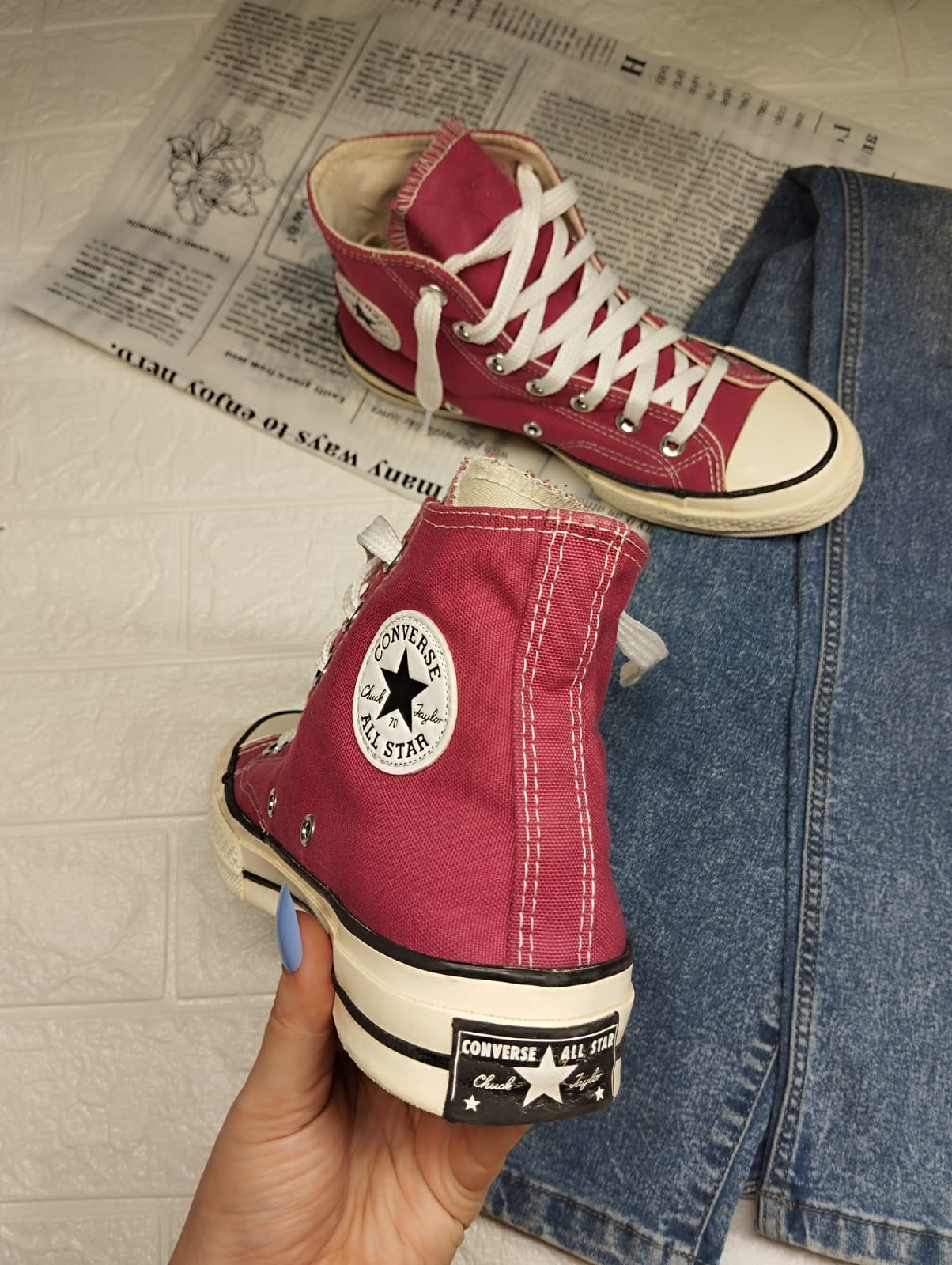 Pink high rise taylor chuck