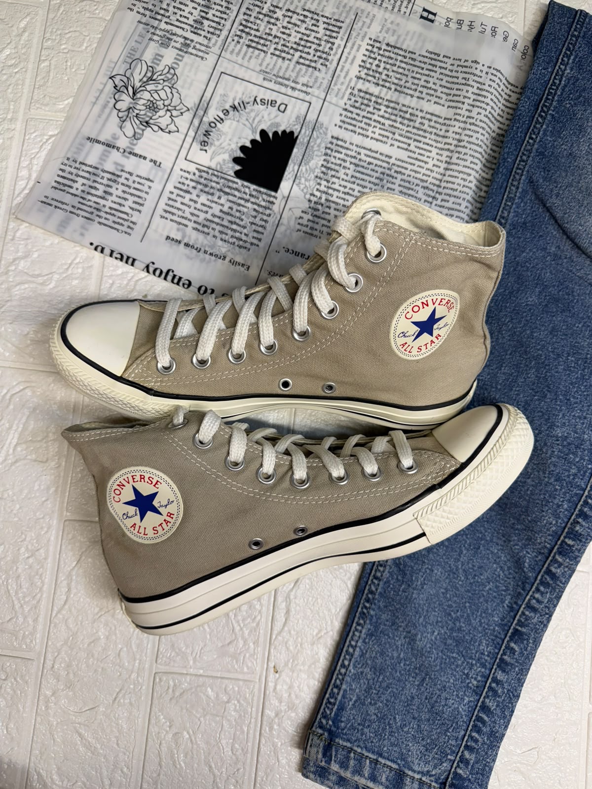Grey high rise converse