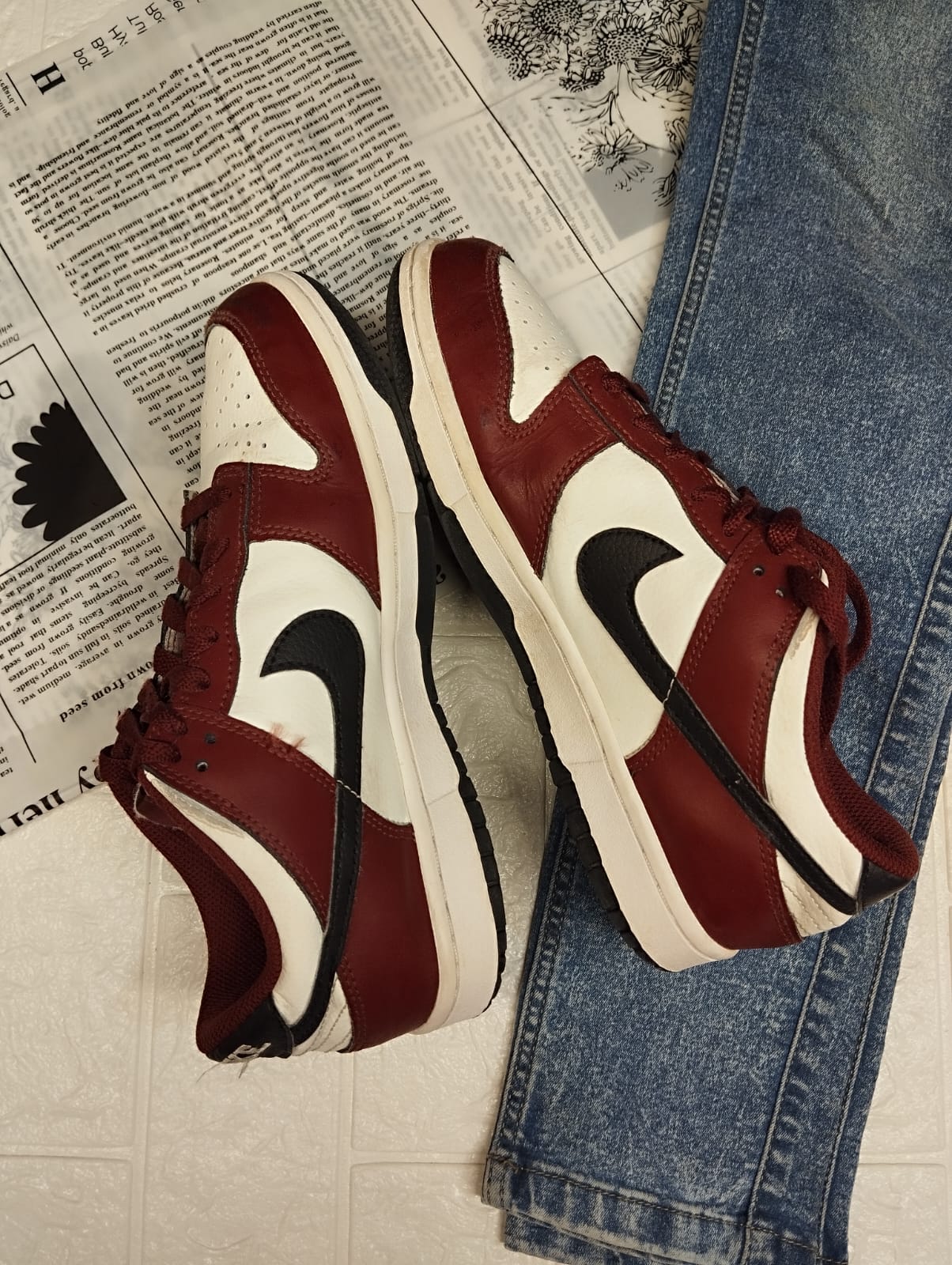 Red nike sneakers