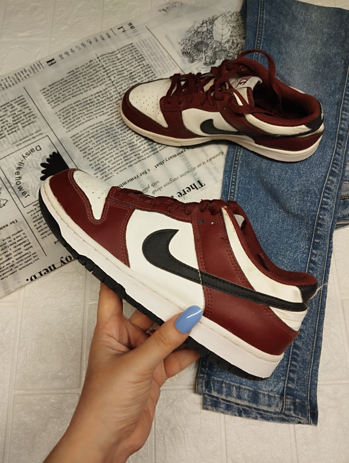 Red nike sneakers