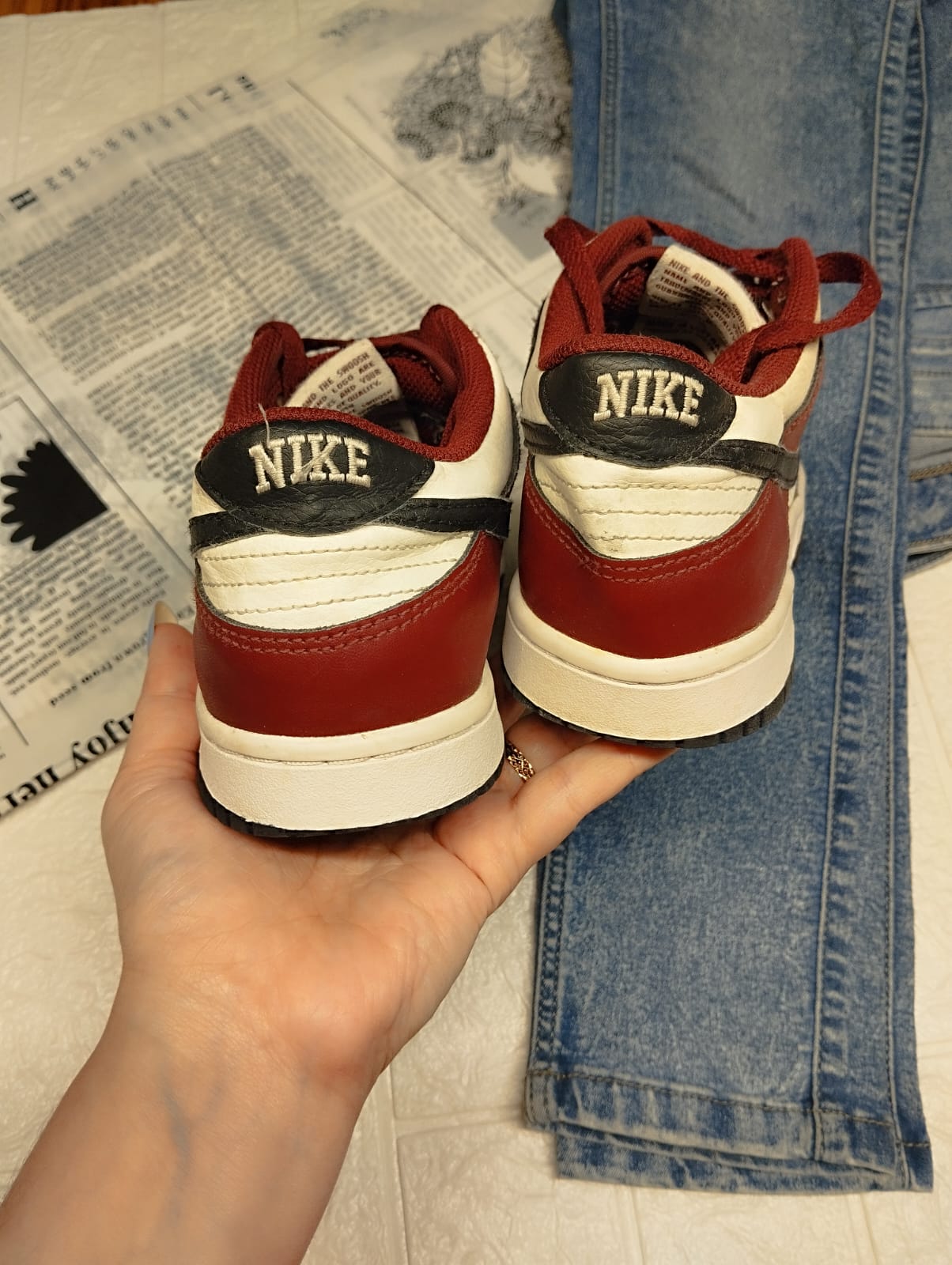 Red nike sneakers