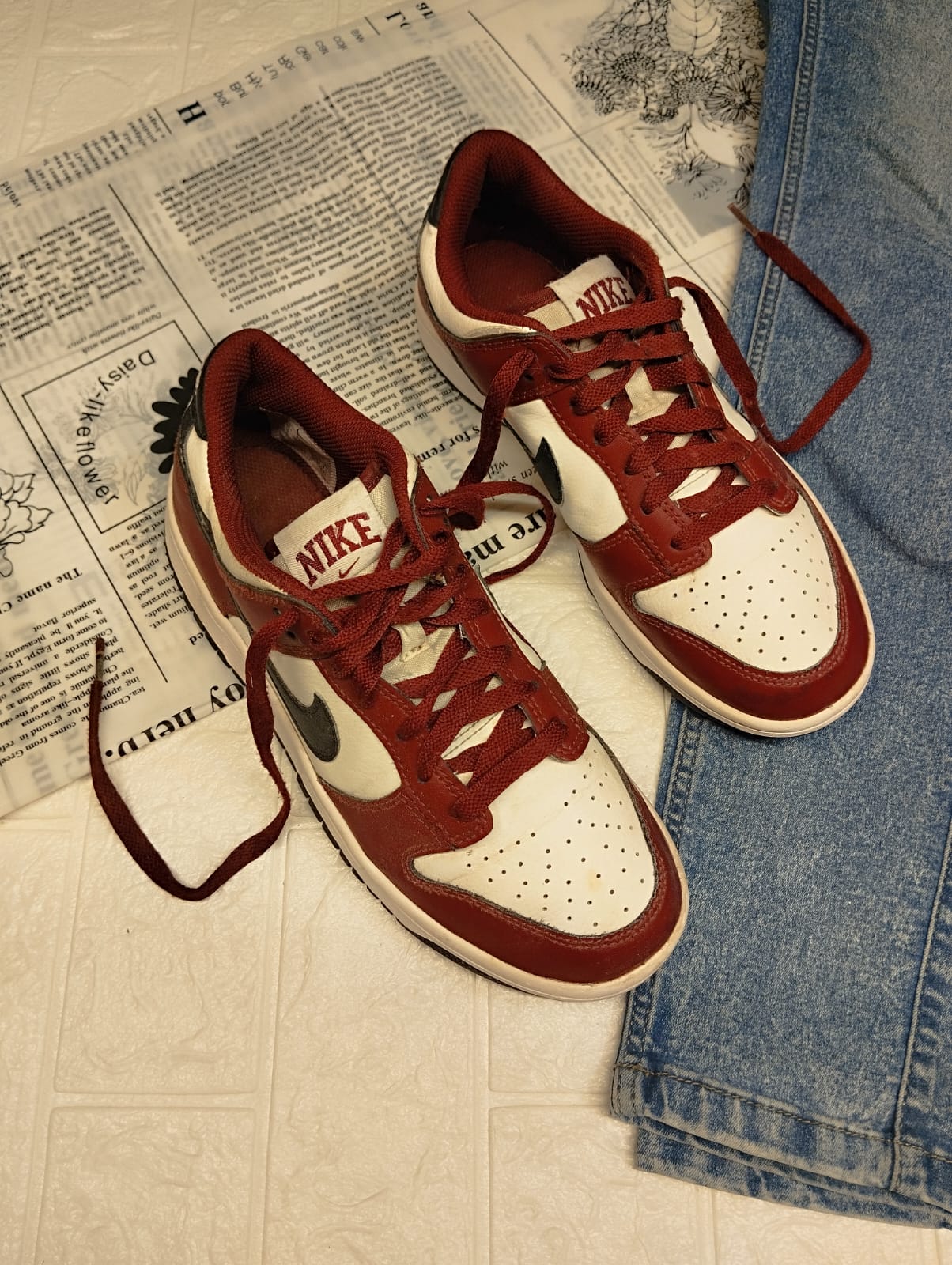 Red nike sneakers