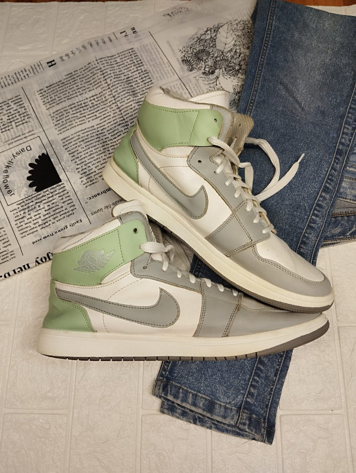 Green nike sneakers