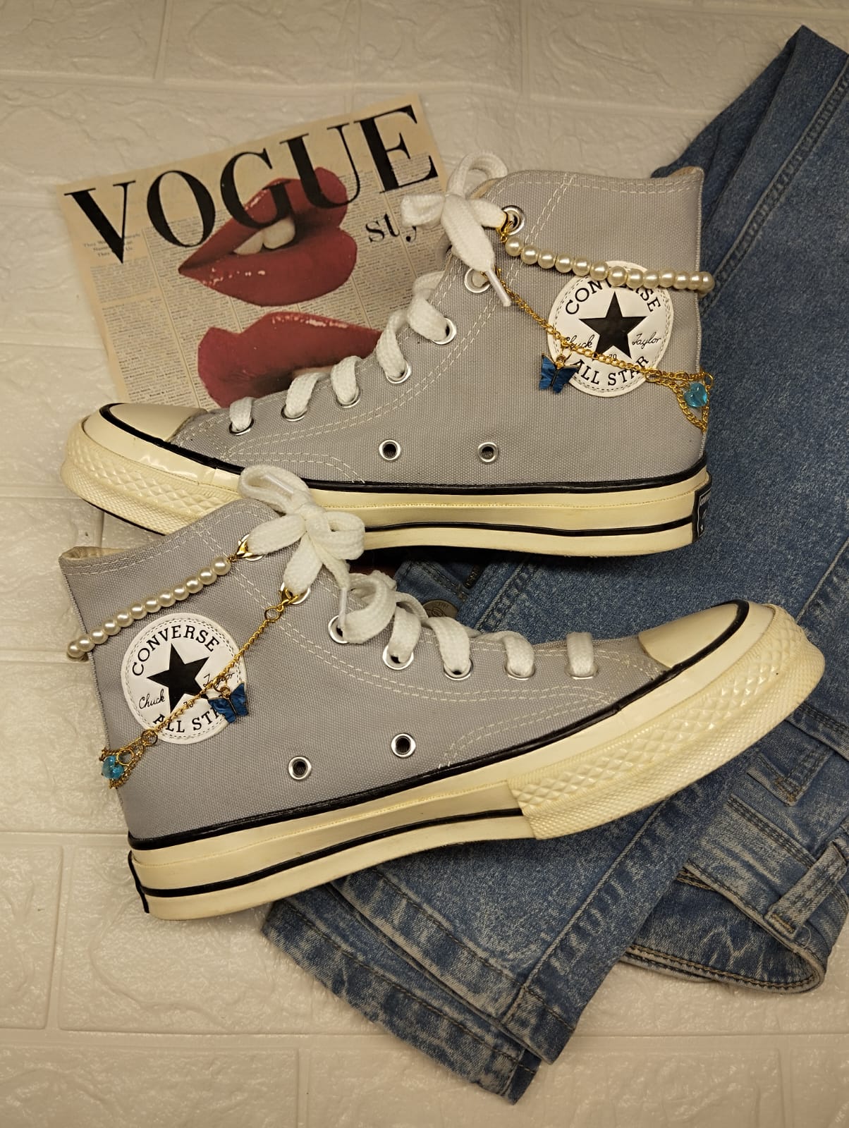 Diamond blue high rise taylor chuck
